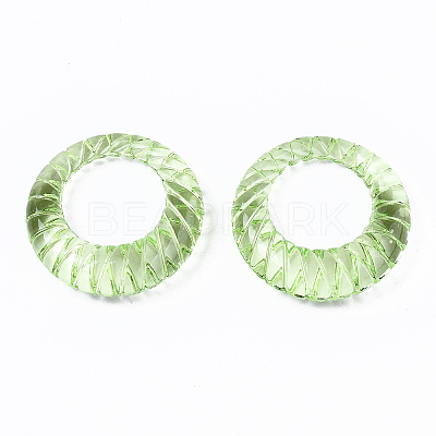 Transparent Acrylic Finger Rings RJEW-T010-05D-1