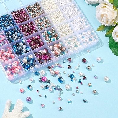 2148Pcs 24 Style ABS Plastic Imitation Pearl Beads OACR-YW0001-25B-1