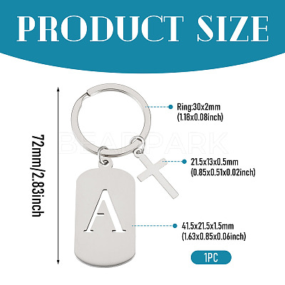 1Pc Stainless Steel Keychains KEYC-TADJ0001-08A-1