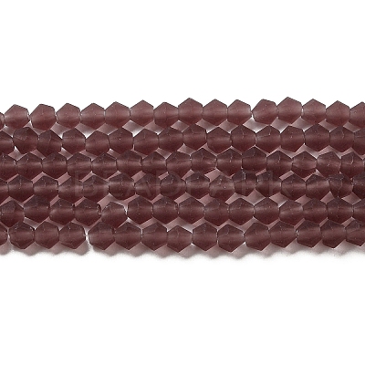 Imitate Austrian Crystal Frosted Glass Beads Strands GLAA-F029-TM3mm-B05-1