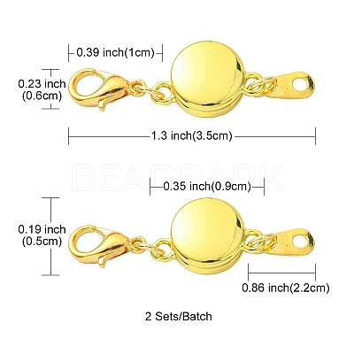 Alloy Magnetic Clasps FIND-YW0002-09G-1