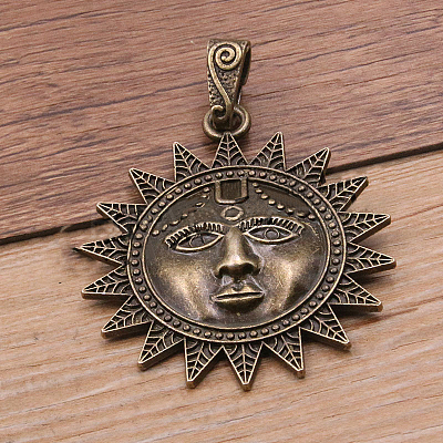 Tibetan Style Alloy Pendants FIND-H019-04AB-1