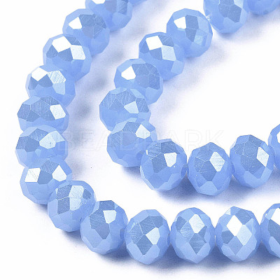 Electroplate Glass Beads Strands EGLA-A034-J8mm-A11-1
