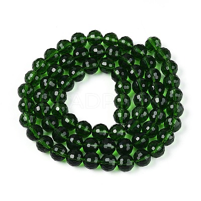Transparent Glass Bead Strands GLAA-R095-8mm-29-1