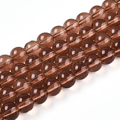 Baking Paint Transparent Glass Beads X1-DGLA-N006-8mm-11-1