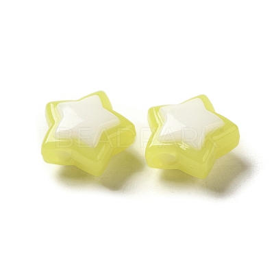 Imitation Jelly Transparent Acrylic Beads SACR-R741-03G-1