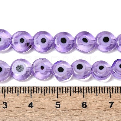 Handmade Evil Eye Lampwork Beads Strands LAMP-G164-10B-02-1