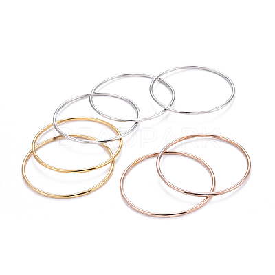 7Pcs 201 Stainless Steel Plain Bangle Sets for Women BJEW-L664-022C-M02-1