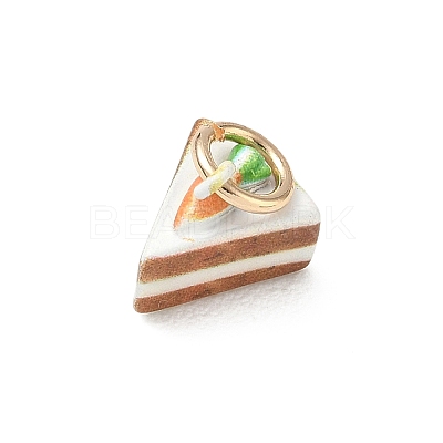Spray Painted Brass Charms LS-KK-CBAEB58-02B-1