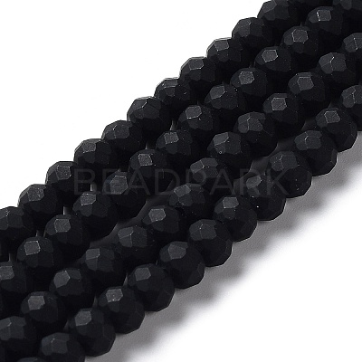 Glass Beads Strands EGLA-A034-P4mm-MD18-1