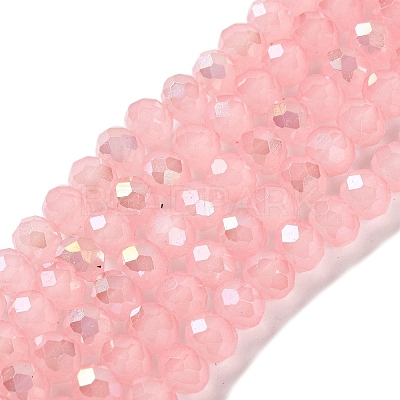 Baking Electroplate Glass Beads Strands DGLA-A039-J6MM-B08-1