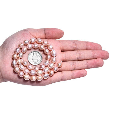 Natural Cultured Freshwater Pearl Beads Strands PEAR-N012-07O-1