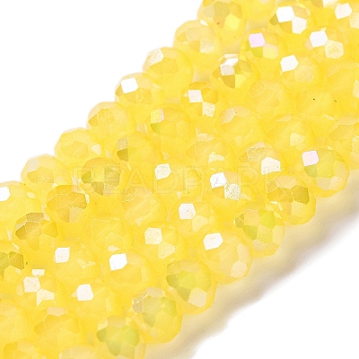 Baking Electroplate Glass Beads Strands DGLA-A039-J8mm-B23-1