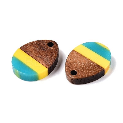 Epoxy Resin & Walnut Wood Pendants RESI-N039-121B-1