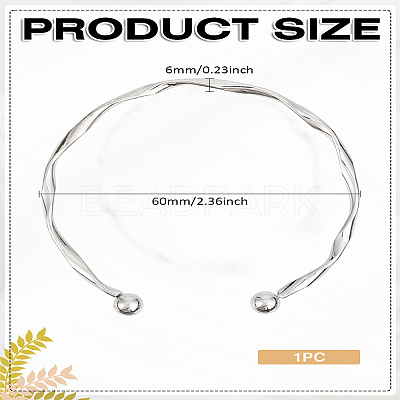 1Pc Alloy Open Cuff Bangles BJEW-LP0004-09P-1
