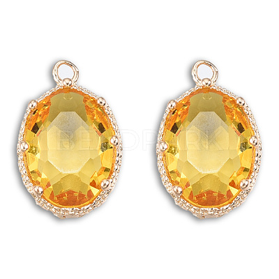 Transparent K9 Glass Pendants GLAA-N038-64-1