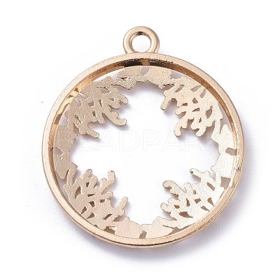 Zinc Alloy Open Back Bezel Pendants X-PALLOY-E577-20KCG-1