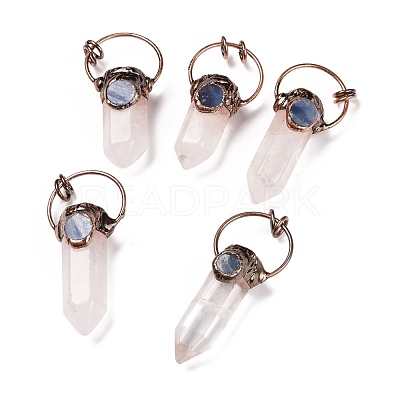 Natural Quartz Crystal Big Pointed Pendants G-M383-21A-1