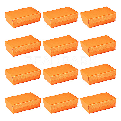 Rectangle Cardboard Paper Jewelry Box CON-TAC0015-01G-1