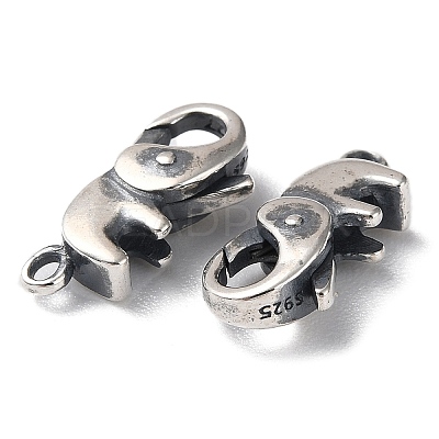 925 Thailand Sterling Silver Lobster Claw Clasps STER-D003-59A-AS-1