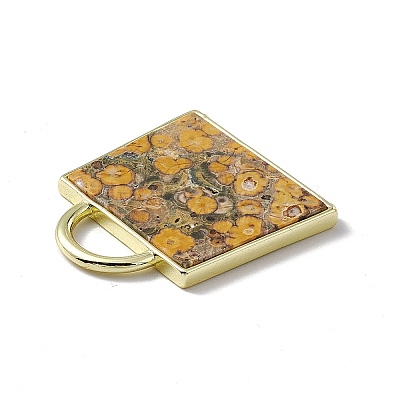 Natural Leopard Skin Jasper Pendants G-G977-04G-02-1