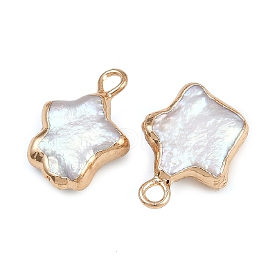 Natural Keshi Pearl Pendants KK-D423-07G-1