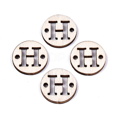 Unfinished Natural Poplar Wood Links Connectors WOOD-S045-140A-01H-1