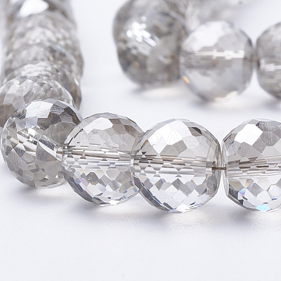 Electroplated Glass Beads Strands EGLA-Q092-8mm-A05-1