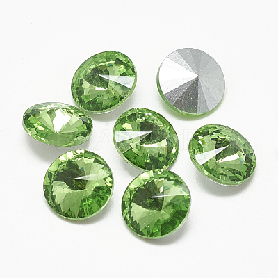Pointed Back Glass Rhinestone Cabochons RGLA-T086-6mm-19-1