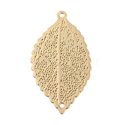 Rack Plating Brass Filigree Connector Charms KKC-D001-08KCG-1
