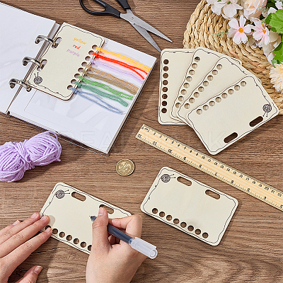 10Pcs MDF Temperature Blanket Reusable Color Chart AJEW-WH0460-155-1