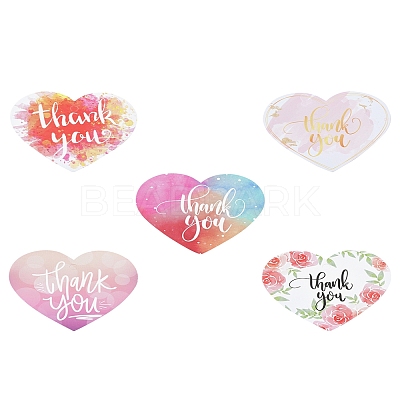 Coated Paper Thank You Greeting Card DIY-FS0007-76B-1