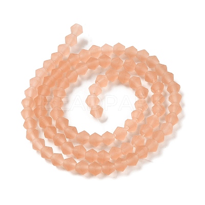 Imitate Austrian Crystal Frosted Glass Beads Strands GLAA-F029-TM4mm-B15-1