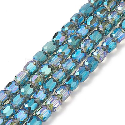 Electroplate Opaque Glass Beads GLAA-F108-10A-12-1