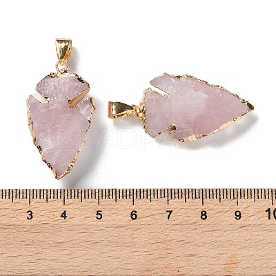 Raw Rough Natural Rose Quartz Pendants G-T073-23G-04-1