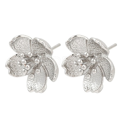 Brass Stud Earring Findings KK-Z099-05P-03-1