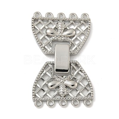 Brass Fold Over Clasps KK-N254-117P-01-1