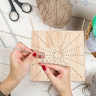 Square Wood Crochet Blocking Board DIY-CA0005-27B-1