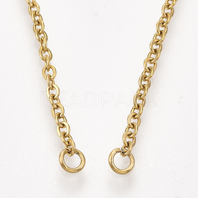 304 Stainless Steel Cable Chain Necklace Making STAS-T040-PJ209-2-54-1