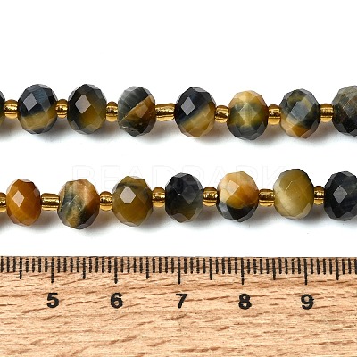Dyed Natural Tiger Eye Beads Strands G-D105-B11-1