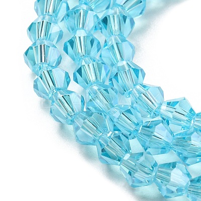 Transparent Electroplate Glass Beads Strands GLAA-F029-2mm-C20-1