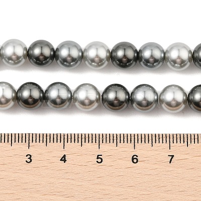 Baking Paint Pearlized Glass Pearl Round Bead Strands PEAR-H019-02C-05-1