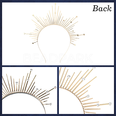 Alloy Virgin Halo Hair Bands OHAR-WH20011-08G-1