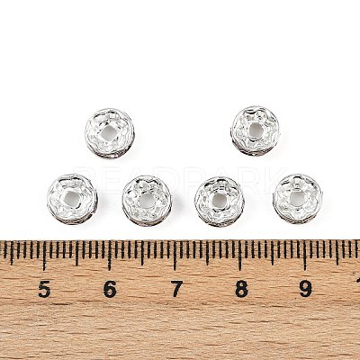 Brass Grade A Rhinestone Spacer Beads RB-A014-Z8mm-10S-1