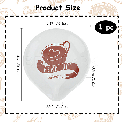 Coffee Cup Pattern Ceramic Spoon Holder AJEW-WH0348-181B-02-1