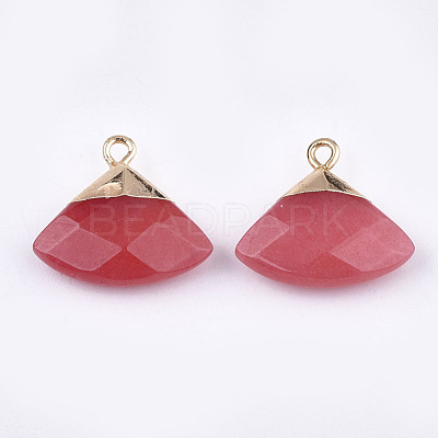 Electroplate Natural Mixed Stone Pendants G-T112-04-M-1
