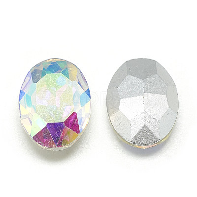Pointed Back Glass Rhinestone Cabochons RGLA-T080-4x6mm-05-1