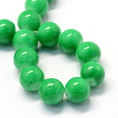 Baking Paint Glass Round Bead Strands DGLA-Q020-8mm-33-1