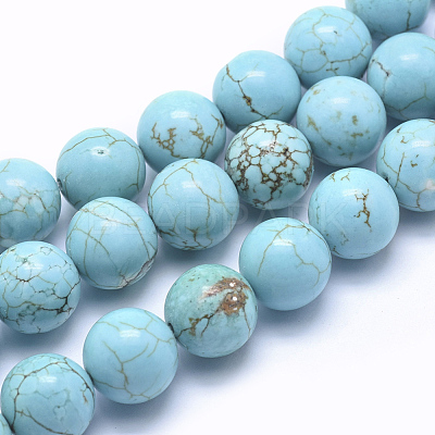 Natural Magnesite Beads Strands TURQ-G148-07-12mm-1