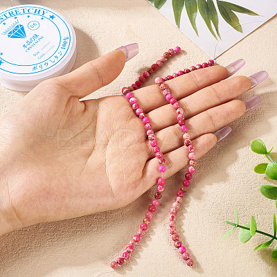 DIY Natural Regalite/Imperial Jasper/Sea Sediment Jasper Beads Bracelets Making KIts DIY-TA0002-69F-1